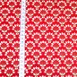 Preview: Baumwollwebware Vintage-Blumen auf rot